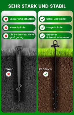 Grondankers voor zware belasting, 4 stuks (65 cm), trampoline-grondanker voor tuin, schuur - ShopVlot — thumbnail 3