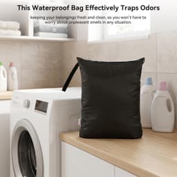 2 Stuks Waterdichte Waszakken, 40 x 50 cm, Herbruikbare Tas voor Vuile Kleding, Zwemspullen met Handvat en Rits, Ideaal voor Baby Luiers en Organisatie — thumbnail 5
