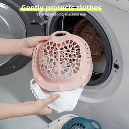 2 stuks - bh waszak - waszakken - siliconen waszak voor beha - lingerie waszak - tpr materiaal - anti-vervorming, inclusief wasbal - 21,6*20,9*6,5 cm - voor wasmachine - roze en paars — thumbnail 2