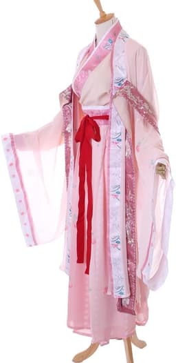 Han-022 Hanfu-jurk, rood, traditioneel, 4-delig, Chinese kleding, cosplay-kostuum, geborduurd — thumbnail 4