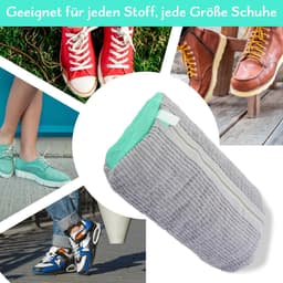 1 stuk schoenwaszak, wasmachine, grijze waszak, multifunctionele schoenentas voor alle soorten en maten, beschermt zowel wasmachine als schoenen — thumbnail 5