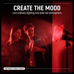 8 stuks rode folie, hittebestendig voor lampen, A4 transparante kleurfolie voor led-koplampen, 21 x 29,7 cm, kleurenfilterset voor fotostudio, stroboscoopflits, videofotografie en lichttechniek — thumbnail 2