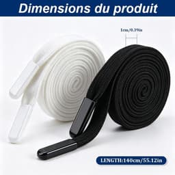 2 stuks vervangende koorden, 1 cm x 140 cm, plat koord met metalen eindkappen voor hoodies en joggingbroeken, marineblauw — thumbnail 5