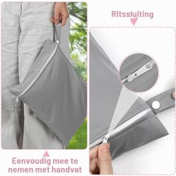 Bags, Natte Dry Bag Waterdichte Reistas, Stoffen Luiertas met Handvat & Rits, Wasbare Reistas Organizer Yogatas — thumbnail 2