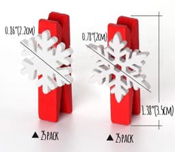 Mini Knijpers Kerst - 50 Houten Knijpertjes Kerstkleuren - kerst accessoires - kerst versiering - decoratie kerst - Voor foto's, fotowand, ansichtkaarten, brieven, kerstversiering — thumbnail 4