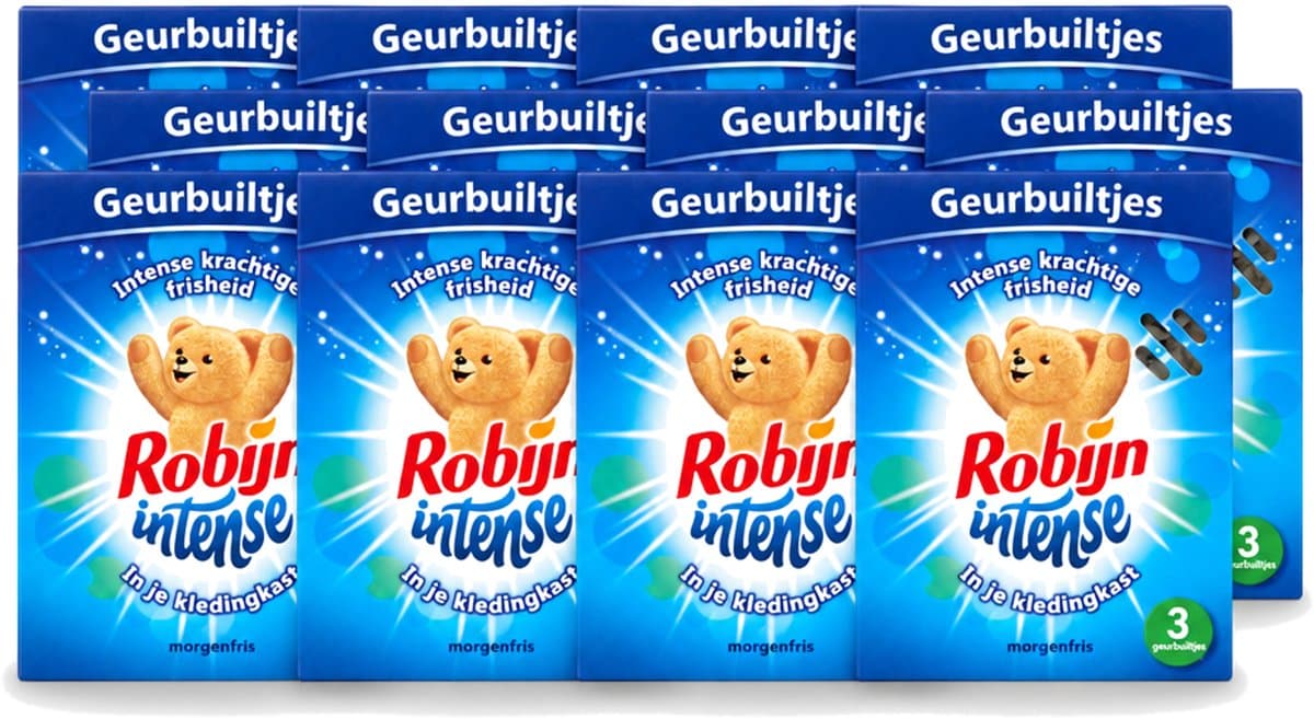 12 x Robijn - Intense - Geurbuiltjes - Langdurige Geur - Intense Frisheid - 3 Geurbuiltjes - Voordeelverpakking - 12 stuks — afbeelding 1