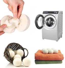 Drogerballen, drogerballen van natuurlijke wol, drogerballen voor de wasdroger, set van 12, droogballen van 100% pure - ShopVlot — thumbnail 3