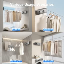 Wanddroger Retractable Kledinglijn voor Binnen en Buiten 4.2m — thumbnail 2