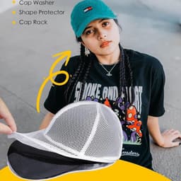 2 stuks baseballpettenreiniger, reinigingsmiddel voor baseballpetten, afneembare pettenhouder, reinigingskooi voor baseballpetten voor de wasmachine of vaatwasser — thumbnail 2