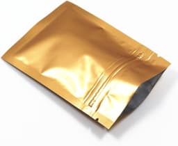 Stuks Aluminiumfolie Verpakkingszakken - Mat Goud - 7 x 10 cm - Herbruikbare Zakjes met Gripsluiting - Voor Verpakken van Snacks — thumbnail 1