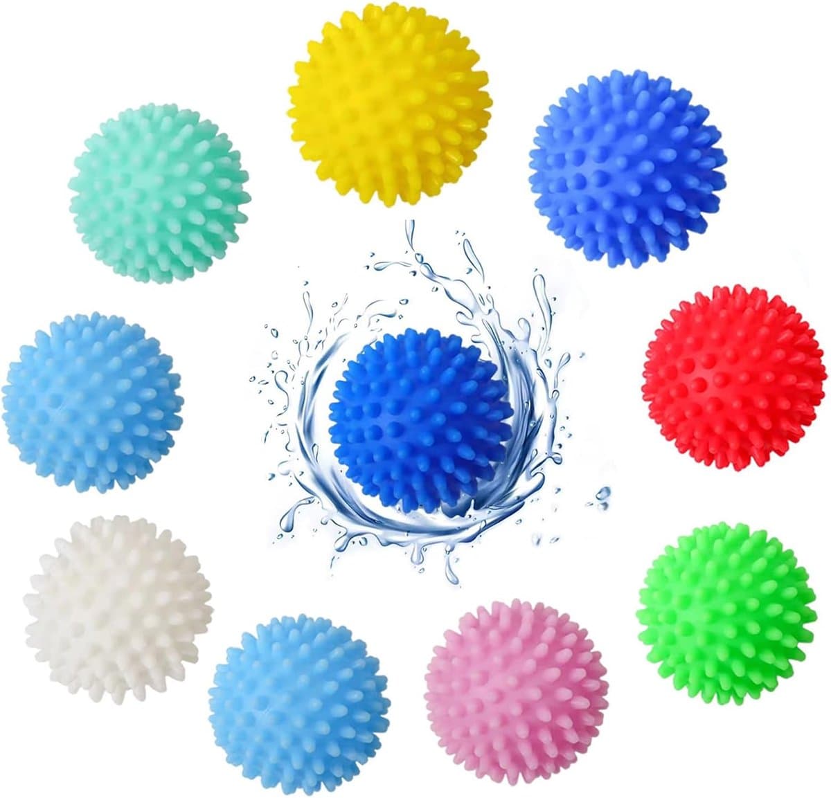 Drogerballen voor wasdroger donsjacken wasbal voor wasmachine - 10 stuks drogerbal wasbal wasbal voor wasmachine ballen voor droger… — afbeelding 1