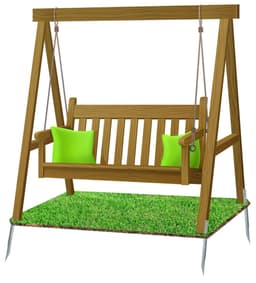 Clever Leon Grondankers 440mm - 4 Stuks - Voor Schommels met Stalen Frame - Verzinkt Staal - ShopVlot — thumbnail 2