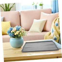 Lekbak Siliconen Mat - Wateropvangbak Vochtregulator - Apparaat Beschermen - Opstaande Rand - 40x40 cm - Grijs — thumbnail 3