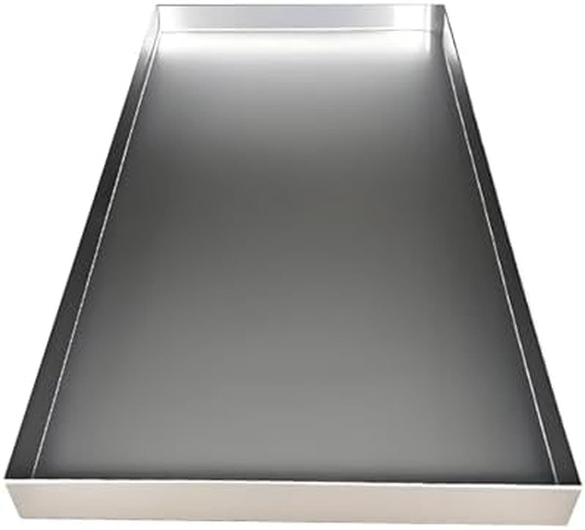 Robuuste lekbak - Wateropvangbak - Airco condens opvangen - Roestvrij staal - 50x100 cm - Zilver — afbeelding 1
