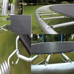 Trampolineveren, set van 10 stuks, robuust gegalvaniseerd staal, geschikt voor trampoline-T-haken, schommelsets, kas, basketballringschuur, portieken, tenten en hekken, 16,5 cm - Veerlengte - Accessoire - Zilverkleurig en duurzaam. — thumbnail 3