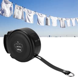 Intrekbare Waslijn - Droogrek Wandmontage - Kleding Drogen - Zware Belasting - 4.2 Meter - Zwart — thumbnail 2