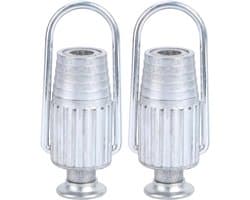 Set van 2 Aluminium Clips voor Waslijn - Kledinglijn Aanspanners - Handige Huishoudelijke Artikelen voor Wasruimte