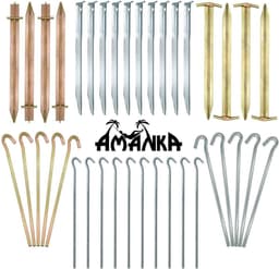 Grondanker - V-vormig - 23 cm - Gegalvaniseerd Staal - Set van 10 voor Kamperen en Buitenactiviteiten — thumbnail 4