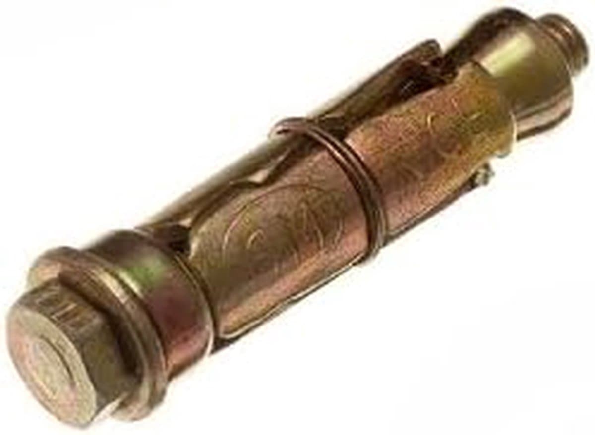 Anker Bout - Uitbreidingsbout - Heavy Duty Bevestiging - Robuuste Constructie - M6 x 50mm - ZYP-afwerking — afbeelding 1
