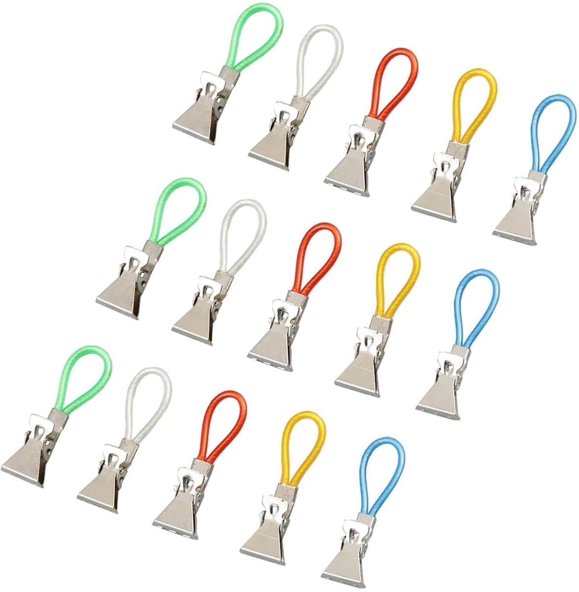Dailygoods - 15 Stuks Kleurrijke Metalen Clips voor Theedoeken en Handdoeken - Multifunctionele Handdoekclips — afbeelding 1