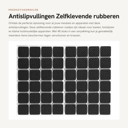 Dailygoods- Antislipvullingen 48 Stuks - Zwarte Rubber Voetjes - Zelfklevend - Duurzaam TRP-Rubber - Bescherming Voor Meubels - Eenvoudig Te Plakken - Rubberen Pads — thumbnail 1
