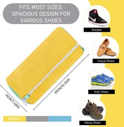Dailygoods - Schoenwaszak, wasmachine, duurzame en herbruikbare schoenen, waszak, sneakers, wasnet, schoenen met ritssluiting, waszak, schoenen voor wasmachine en droger — thumbnail 5
