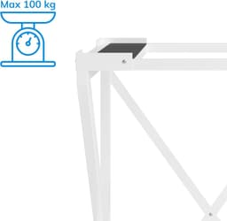 Opbergkast Wasmachine Droger - Stapelset Meubel - Ruimte Besparen - Stabiele Metalen Structuur - 100 kg Capaciteit - Wit — thumbnail 2