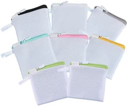 Dailygoods- Waszak Set van 8 - Delicate Mini-Wasmachine Zakken - Fijnmazig Polyester - Opbergzakken met Ritssluiting - 12 x 12 cm - Voor Lingerie en Ondergoed - Waszakken — thumbnail 1