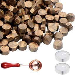 400 Stuks Wasbolletjes voor Verzegelen - Groene Octagonale Wasbolletjes voor Cadeauverpakking, Trouwaankondigingen en Persoonlijke Enveloppen — thumbnail 5