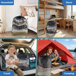 Thijox - 2 Stuks Wasnet 70 x 90 cm - Zwarte Waszak met Trekkoord - Waszakken voor Kleding, Beddengoed en Pluche Dieren - Machinewasbaar en Beschermend — thumbnail 2