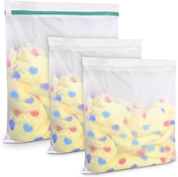 SnelShoppen - Pack van 3 Waszakken - Fijne Wasnetjes voor Kleding, Ondergoed, BH's, Babykleding, Schoenen en Pluche Dieren - Ideaal voor Reizen en Was — thumbnail 1