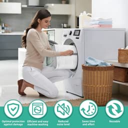 Thijox - Schoenwaszak XL 2-in-1 Waszak voor Sneakers en Schoenen met Reiningsvak voor Zolen, Wit, Versterkte Ritssluiting, Geschikt voor Wasmachine — thumbnail 3