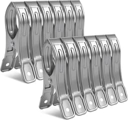Grote Kledingknijpers, 12 Stuks Handdoekclips, Plastic Clips voor Strandhanddoeken, Ideaal voor Ligbedden en Wasgoed, Houdt Handdoeken op hun Plaats — thumbnail 1