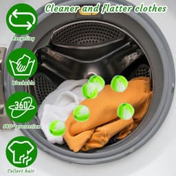 SnelShoppen - Hair Balls voor Wasmachine, 20 Haarverwijderaars, Dierenhaar Vanger, Lintballen voor Kleding, Efficiënte Waservaring, Compact en Praktis — thumbnail 5