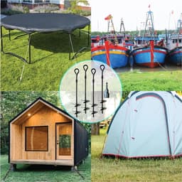 SnelShoppen - 36 cm Grondankers, Tentharingen, Windstormspikes - 5 Stuks Zandharingen, Spiraal Bodemanker voor Carport, Paviljoen, Camping, Weidetent — thumbnail 2