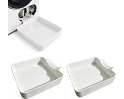 2 Stuks Afvoerbak voor Wasmachines - Lekbak voor Wasmachines - Wasmachine Opvangbak - Eenvoudige Installatie - Voor Wasmachine en Vaatwasser - Voor Kelders, Appartementen, Stacaravans, Garages en Huurwoningen - Wit