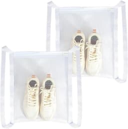 Set van 2 Waszakken voor Schoenen, Duurzaam Mesh, Rits, Bescherming voor Sneakers en Kleding, Ideaal voor de Wasmachine en Schoonmaak van Sportschoenen — thumbnail 1