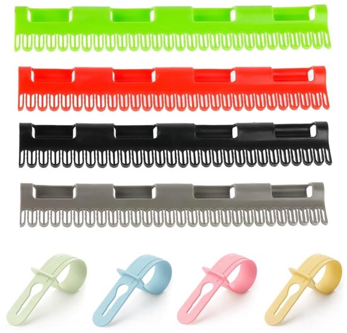 Sokkenhouders voor wasrek - 8 stuks - Antislip functie - Vier kleuren — afbeelding 1