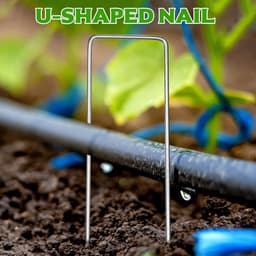 Grondankers Onkruidvlies - Grondhaken Tuin - Buiten Bevestigen - Verzinkt Staal - 50 Stuks - Zilver — thumbnail 2
