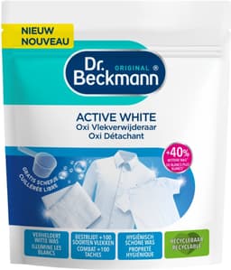 4 x Dr. Beckmann – Active White Oxi – Witte Was Poeder – 400 g - Wasmiddel - Vlekverwijderaar - Witte Was - Vlekken Verwijderen - Wasmachine — thumbnail 2