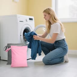 2 Stuks Wet Bags, Waterdicht Waszak met Handvat & Rits,Herbruikbare Stoffen Luier Natte Zak,Natte Dry Bag voor Natte Zwemkleding, Sportschool, Strand(Grijs & Roze) — thumbnail 2