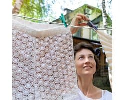 Waslijn - PVC Coating - Stalen Kern - Verstelbare Lengte - Voor Binnen en Buiten