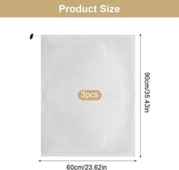 Dailygoods - Groot, XXL, 60 x 90 cm, wasnet voor wasmachine met trekkoord, kan worden gebruikt voor gordijnen, mantels, donsjassen, tapijten, badhanddoeken — thumbnail 5