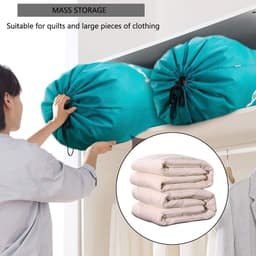 Set van 2 Waszakken van 120 Liter, Grote Vouwbare Wasmand, Opbergzak voor Thuis en Reizen, Ideaal voor Kleding en Wasgoed — thumbnail 5