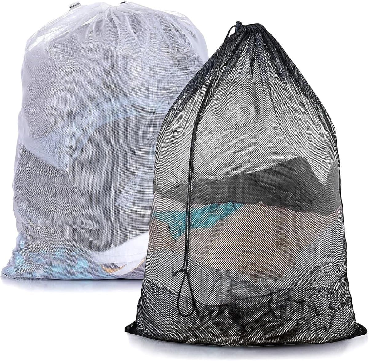 Set van 2 Wasnetzakken 60 x 90 cm, Grote Waszak met Trekkoord, Fijnmazige Waszakken voor Kleding, Beddengoed en Knuffels — afbeelding 1