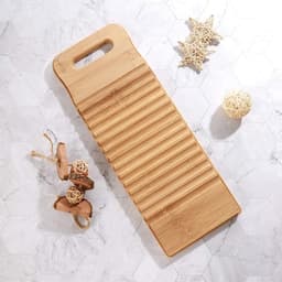 SnelShoppen - Houten Wasplank Handmatig, Antislip Reinigingsplank voor Kinderkleding, 40 x 15 x 1,8 cm, Ideaal voor Huishoudelijk Gebruik — thumbnail 4