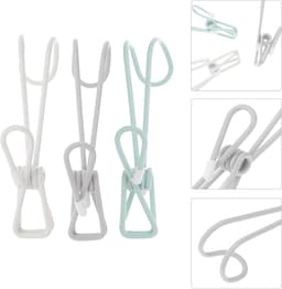 Wasknijpers - Kledinghangers - Kleding Drogen - Winddicht Ontwerp - 10 cm Lengte - Wit — thumbnail 4