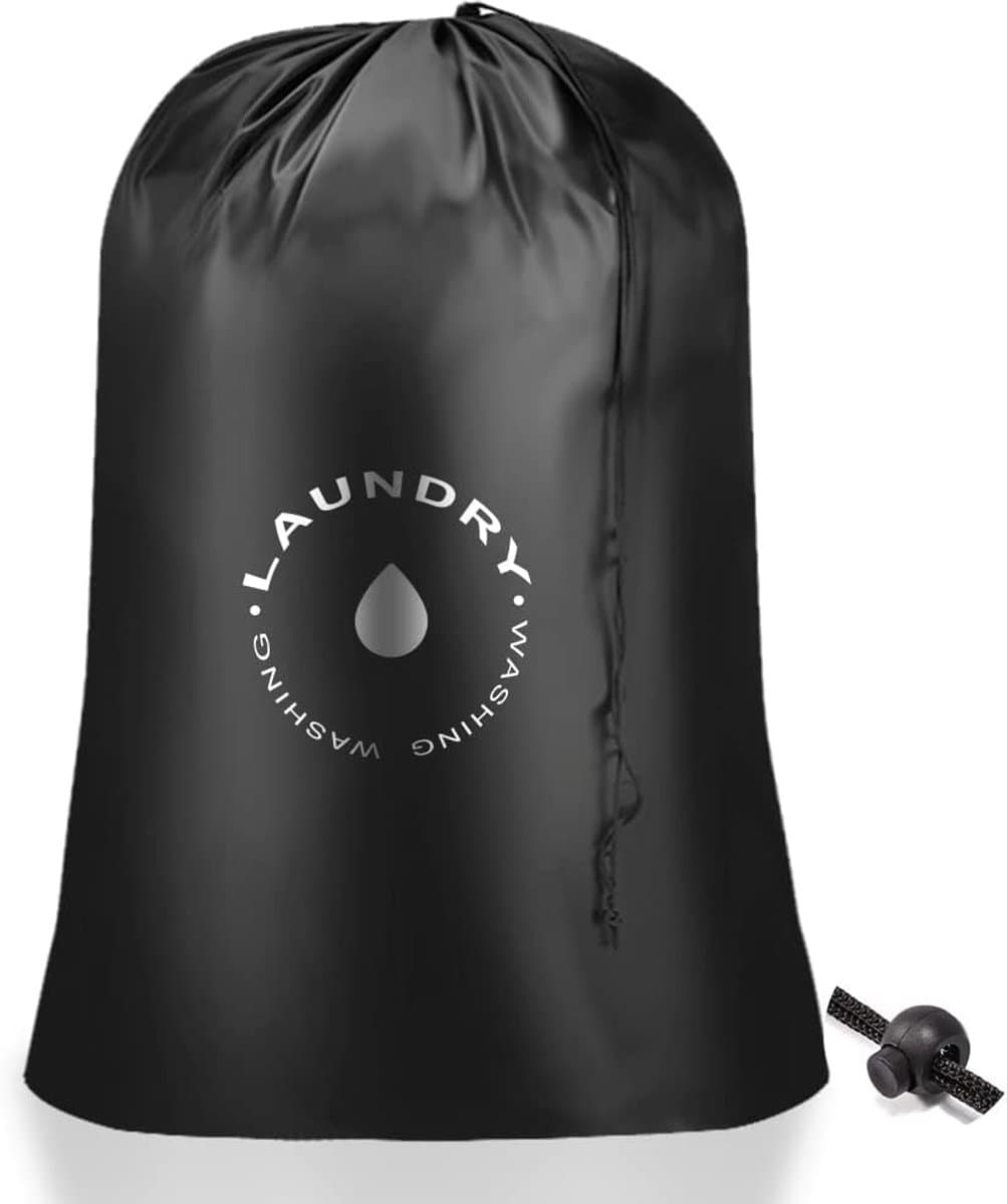 SnelShoppen - AiQInu Waszak met Trekkoord, Vouwbare Waszak voor Studenten en Reizen, 60 x 85cm, Robuust en Duurzaam, Polyester Taffeta, Ideaal voor Wa — afbeelding 1