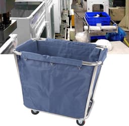 lyrlody Commerciële Waswagen, Industriële Rolmand, Robuuste Roestvrijstalen Mand, 350 Liter Inhoud, Slijtvast — thumbnail 4
