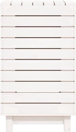 Wasmmand – Wasbak – Wascontainer – Mand Voor Wasgoed – Waskorf – Massief Dennenhout – Ruim Formaat 44x44x76 cm – Afdekbare Deksel & Wandmontage — thumbnail 4